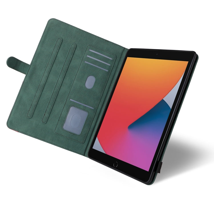Dual-color Splicing Horizontal Flip PU Leather Case with Holder & Card Slots & Sleep / Wake-up Function For iPad 9.7 (2018/2017)