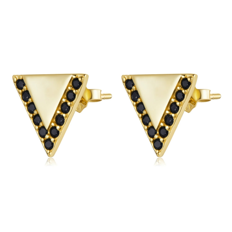 S925 Sterling Silver Simple Triangle Ear Studs Women Earrings