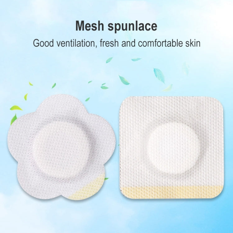100 PCS 043 Non-woven Stickers Wound Anti-seepage Three-volt Medicinal Patch, Size:6x6x2cm (Plum Shape)