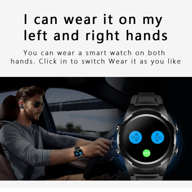 F6 1.28 inch IPS Screen 2 in 1 Bluetooth Earphone Smart Watch, Support Heart Rate & Blood Oxygen Monitoring / Bluetooth Music, Style:Steel Strap(Black)