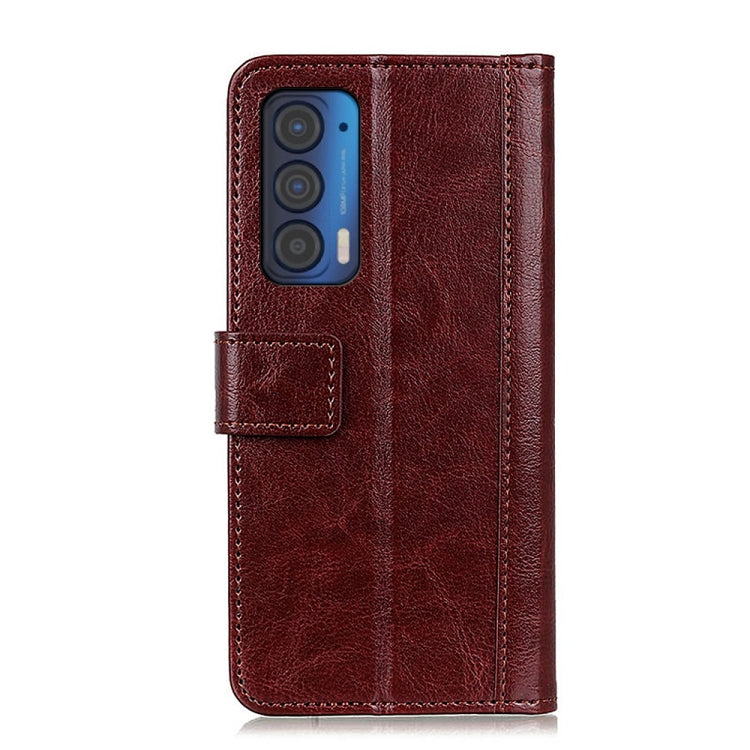 For Motorola Moto Edge 2021 Peas Crazy Horse Texture Horizontal Flip Leather Case with Holder & Card Slots & Wallet