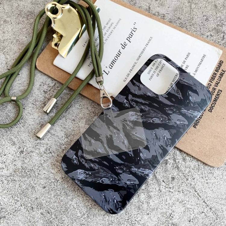 For iPhone 13 Pro Camouflage Pattern IMD Shockproof TPU Protective Case with Lanyard