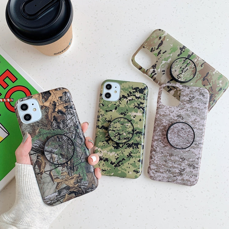 For iPhone 13 Shockproof IMD Camouflage TPU Protective Case with Holder