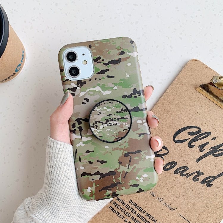 For iPhone 13 Pro Shockproof IMD Camouflage TPU Protective Case with Holder