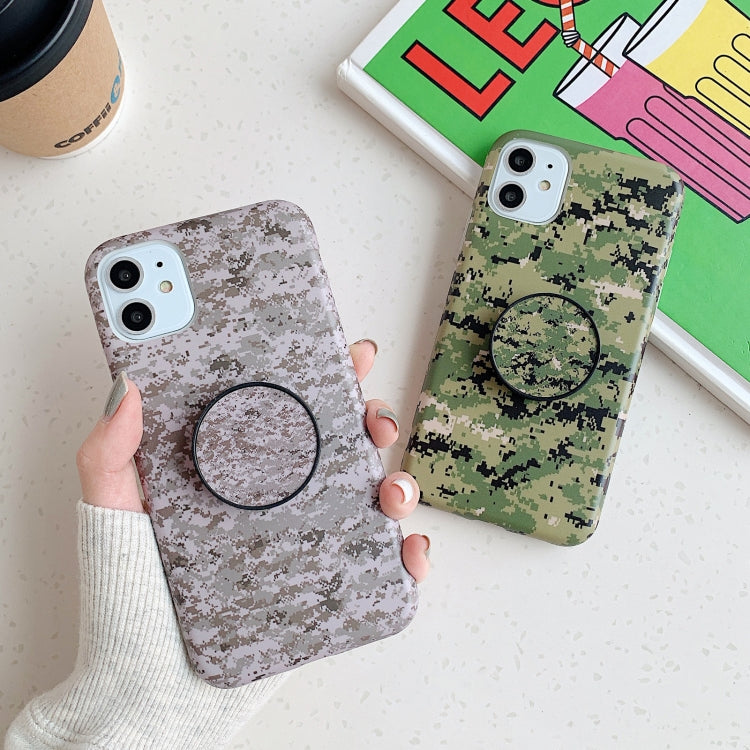 For iPhone 13 Pro Max Shockproof IMD Camouflage TPU Protective Case with Holder