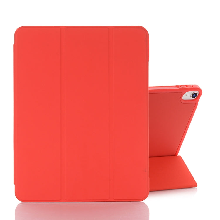 For iPad mini 6 Back Sticker Skin Feel Horizontal Flip Leather Tablet Case with Tri-fold Holder