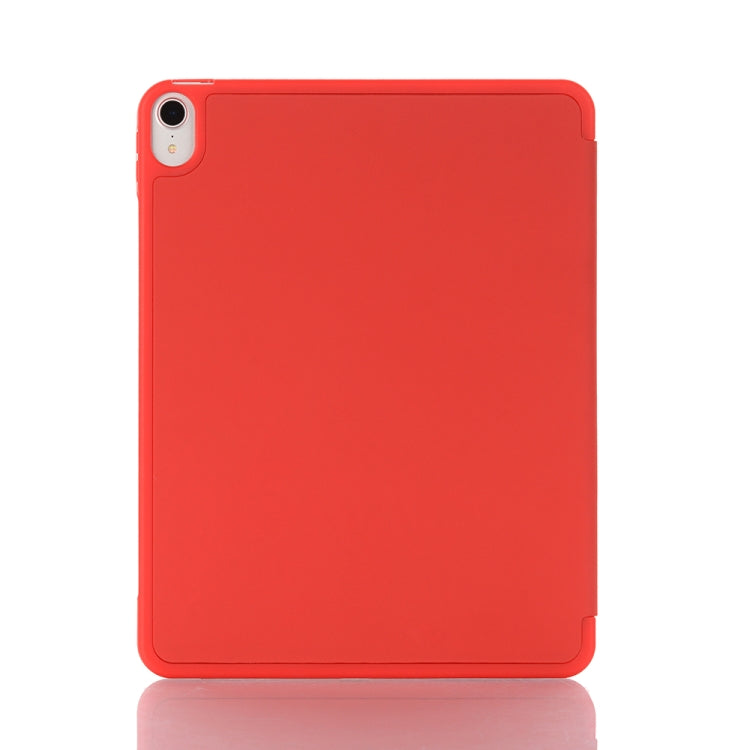 For iPad mini 6 Back Sticker Skin Feel Horizontal Flip Leather Tablet Case with Tri-fold Holder