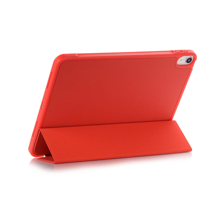 For iPad mini 6 Back Sticker Skin Feel Horizontal Flip Leather Tablet Case with Tri-fold Holder