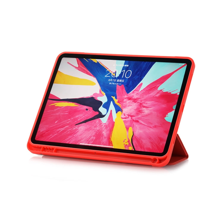 For iPad mini 6 Back Sticker Skin Feel Horizontal Flip Leather Tablet Case with Tri-fold Holder