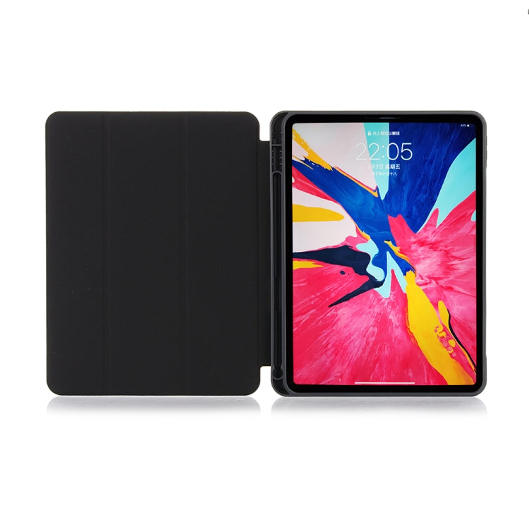 For iPad mini 6 Back Sticker Skin Feel Horizontal Flip Leather Tablet Case with Tri-fold Holder