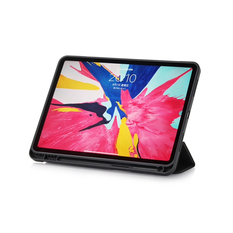 For iPad mini 6 Back Sticker Skin Feel Horizontal Flip Leather Tablet Case with Tri-fold Holder