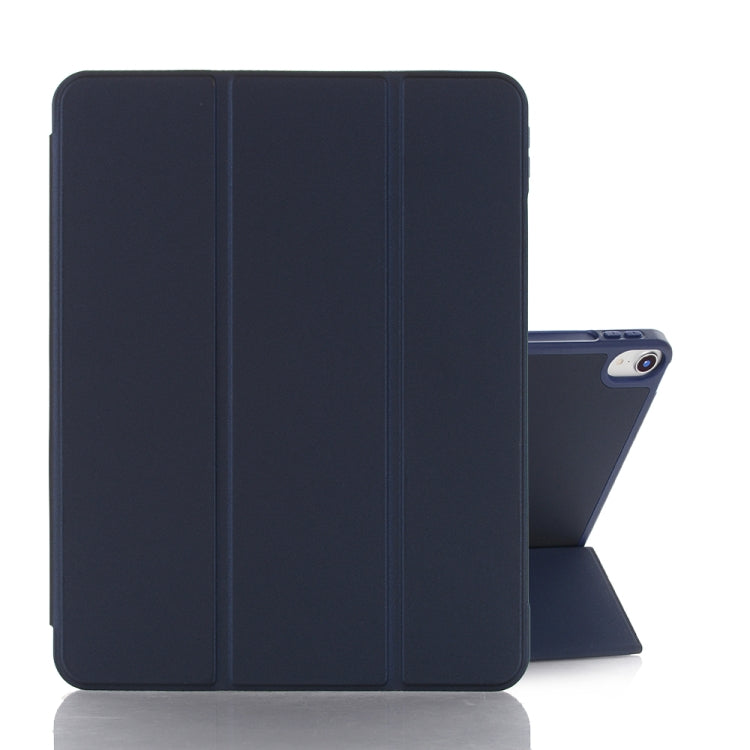 For iPad mini 6 Back Sticker Skin Feel Horizontal Flip Leather Tablet Case with Tri-fold Holder