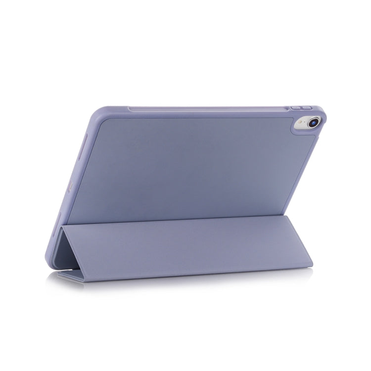 For iPad mini 6 Back Sticker Skin Feel Horizontal Flip Leather Tablet Case with Tri-fold Holder