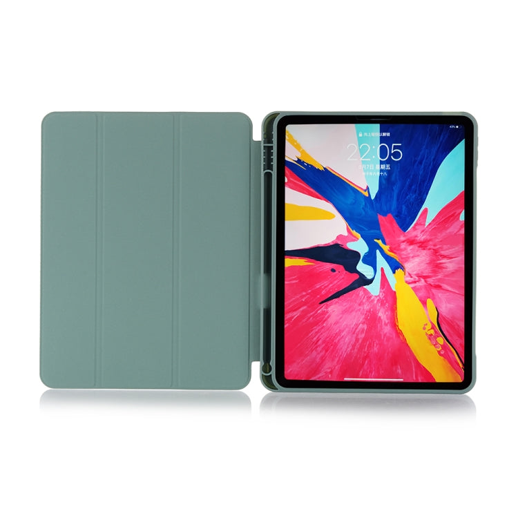 For iPad mini 6 Back Sticker Skin Feel Horizontal Flip Leather Tablet Case with Tri-fold Holder