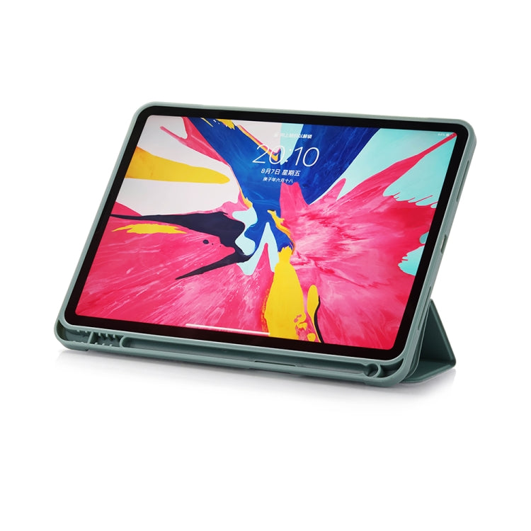 For iPad mini 6 Back Sticker Skin Feel Horizontal Flip Leather Tablet Case with Tri-fold Holder