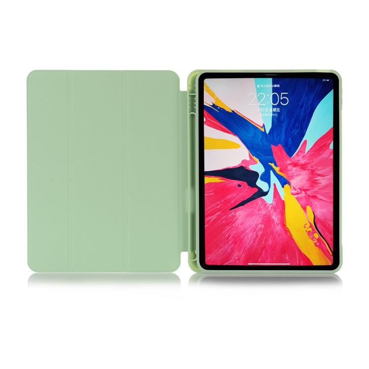 For iPad mini 6 Back Sticker Skin Feel Horizontal Flip Leather Tablet Case with Tri-fold Holder