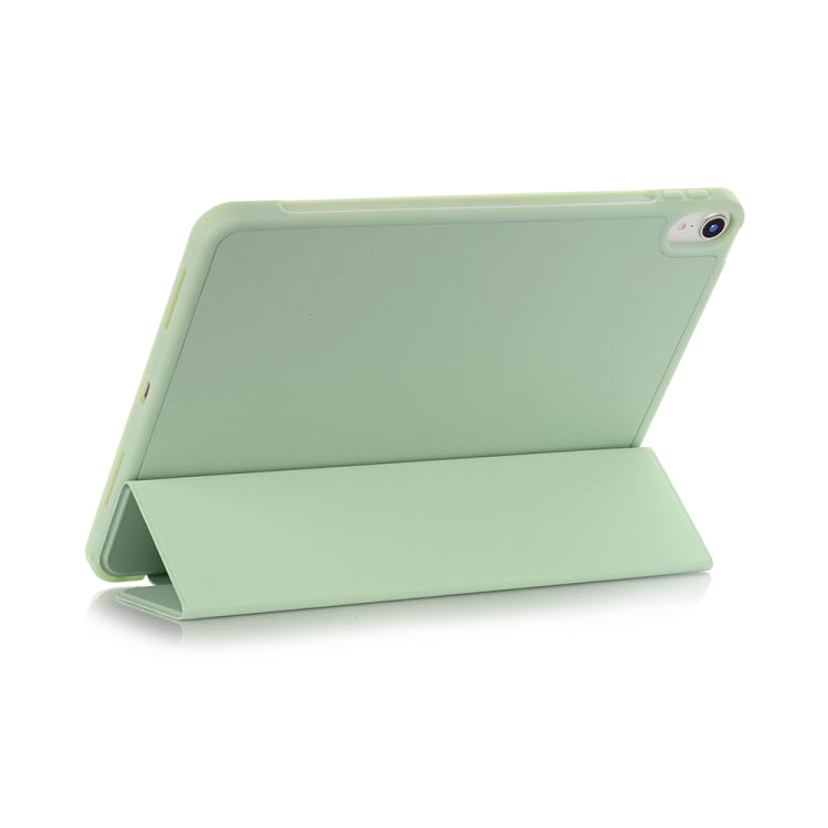 For iPad mini 6 Back Sticker Skin Feel Horizontal Flip Leather Tablet Case with Tri-fold Holder