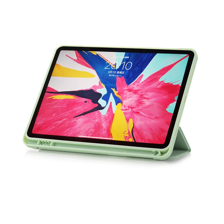 For iPad mini 6 Back Sticker Skin Feel Horizontal Flip Leather Tablet Case with Tri-fold Holder