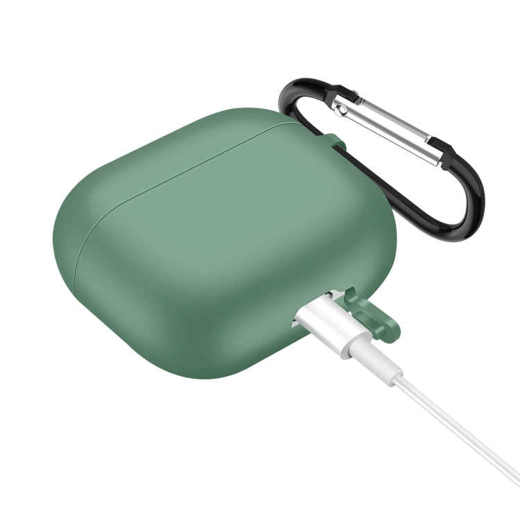 Solid Color Silicone Earphone Protective Case for AirPods 3, with Hook