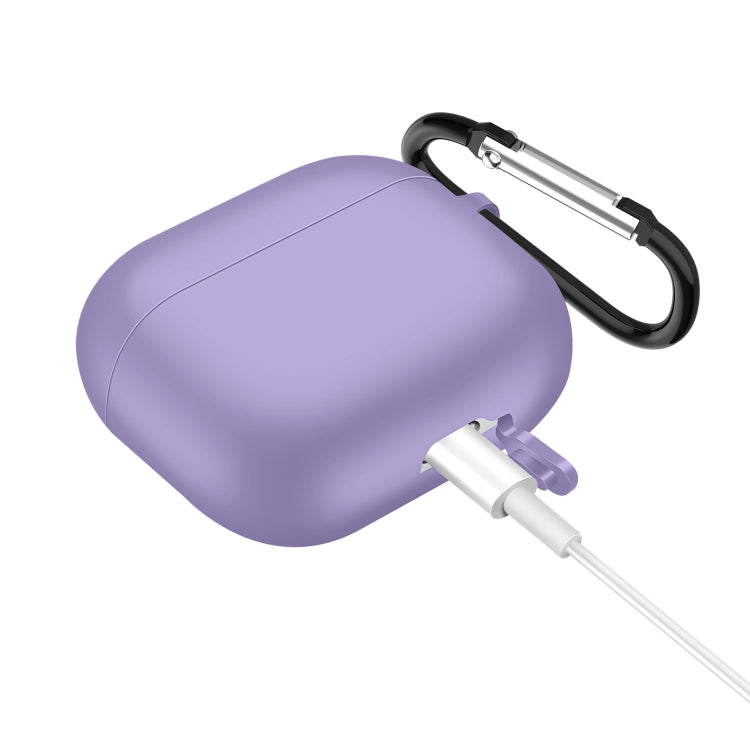 Solid Color Silicone Earphone Protective Case for AirPods 3, with Hook