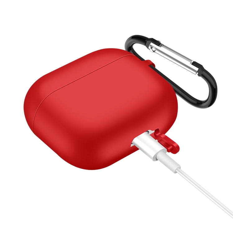 Solid Color Silicone Earphone Protective Case for AirPods 3, with Hook