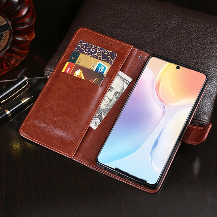 For vivo X70 idewei Crazy Horse Texture Horizontal Flip Leather Case with Holder & Card Slots & Wallet