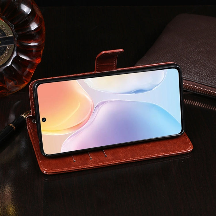 For vivo X70 idewei Crazy Horse Texture Horizontal Flip Leather Case with Holder & Card Slots & Wallet