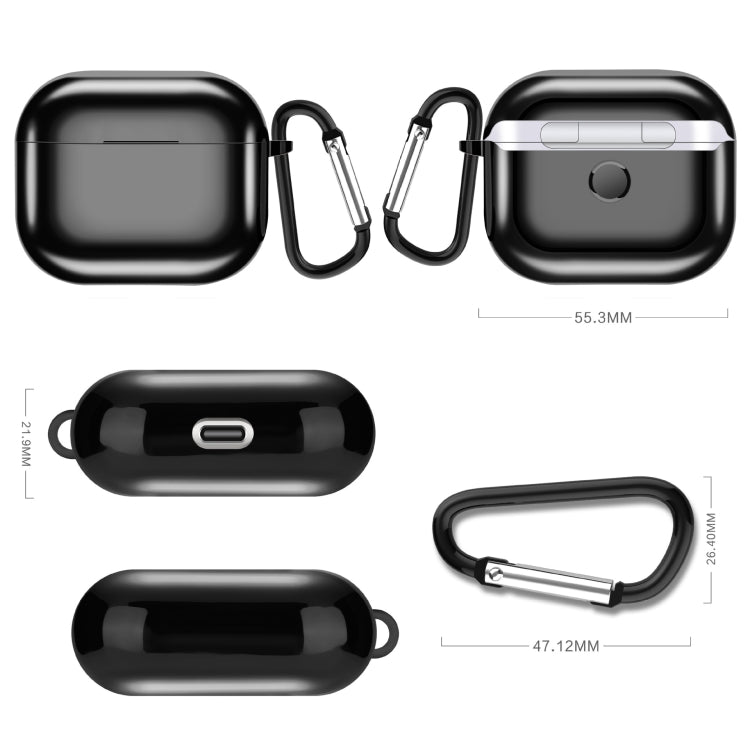 Electroplating TPU Earphone Protective Case for AirPods 3, with Hook