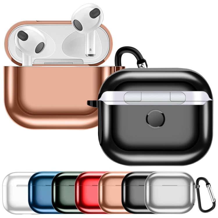 Electroplating TPU Earphone Protective Case for AirPods 3, with Hook