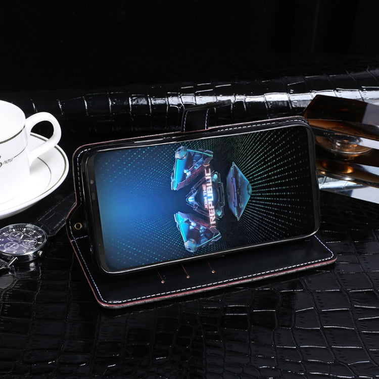 For Asus ROG Phone 5s idewei Crocodile Texture Horizontal Flip Leather Case with Holder & Card Slots & Wallet