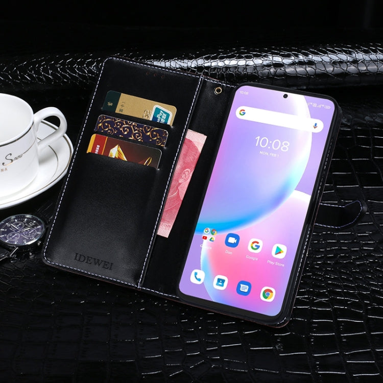 For UMIDIGI A11 Pro Max idewei Crocodile Texture Horizontal Flip Leather Case with Holder & Card Slots & Wallet