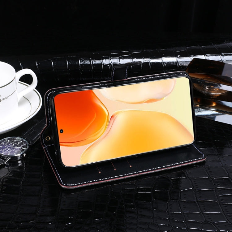 For vivo X70 Pro+ idewei Crocodile Texture Horizontal Flip Leather Case with Holder & Card Slots & Wallet