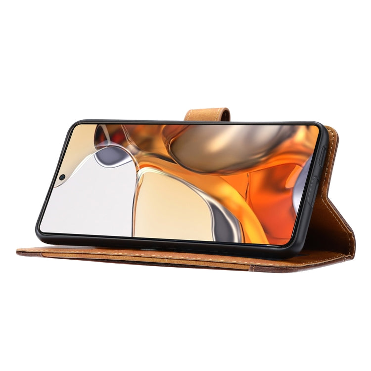For Xiaomi Mi 11T / Mi 11T Pro Calf Texture Double Fold Clasp Horizontal Flip Leather Case with Photo Frame & Holder & Card Slots & Wallet