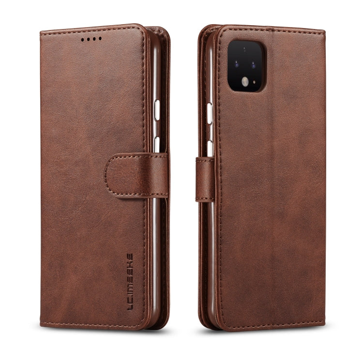 LC.IMEEKE For Goolge Pixel 4 / 4XL Calf Texture Horizontal Flip Leather Case, with Holder & Card Slots & Wallet