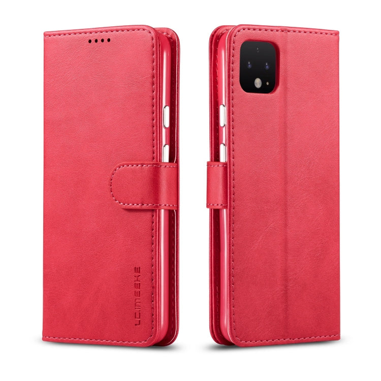 LC.IMEEKE For Goolge Pixel 4 / 4XL Calf Texture Horizontal Flip Leather Case, with Holder & Card Slots & Wallet