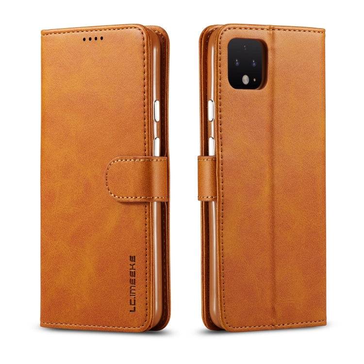 LC.IMEEKE For Goolge Pixel 4 / 4XL Calf Texture Horizontal Flip Leather Case, with Holder & Card Slots & Wallet