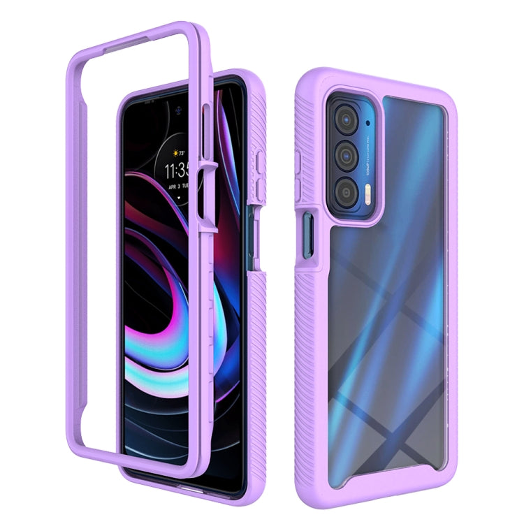 For Motorola Edge 2021 Starry Sky Solid Color Series Shockproof PC + TPU Protective Case