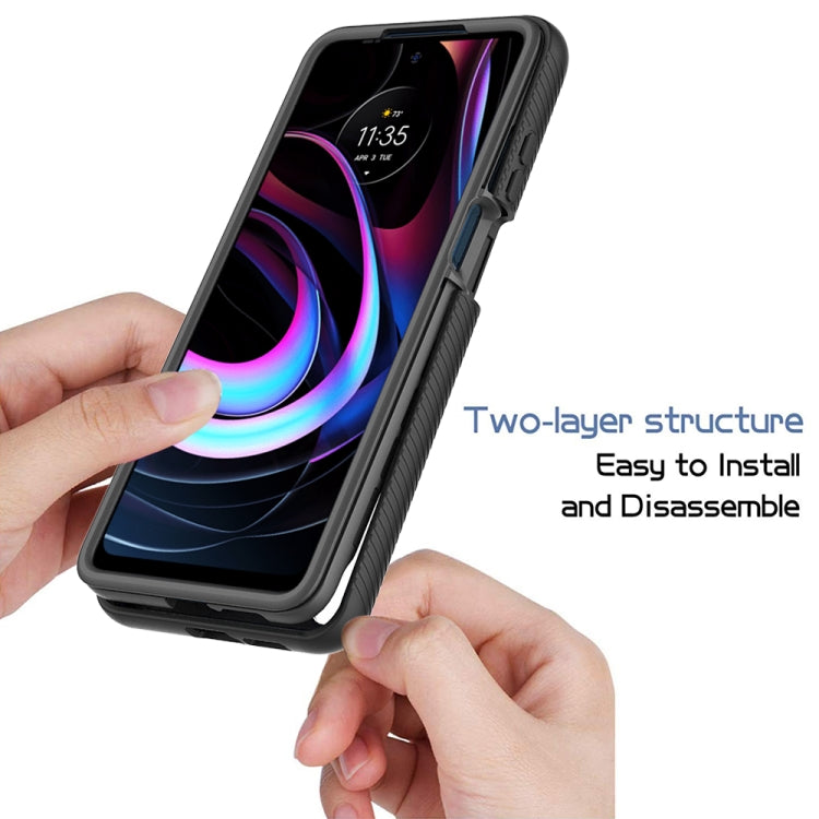 For Motorola Edge 2021 Starry Sky Solid Color Series Shockproof PC + TPU Protective Case