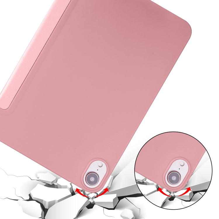 For iPad mini 6 3-folding Horizontal Flip Honeycomb TPU Shockproof + PU Leather Tablet Case with Holder