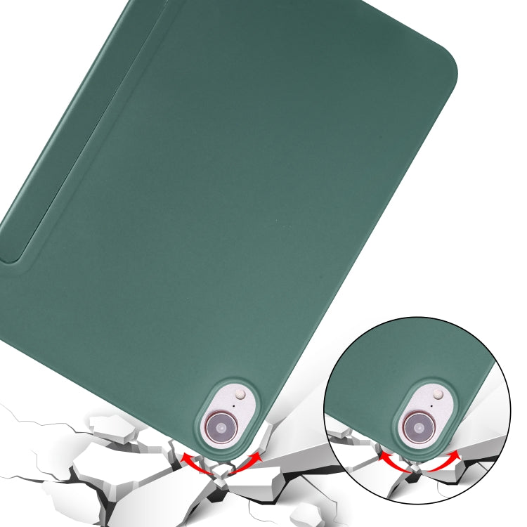 For iPad mini 6 3-folding Horizontal Flip Honeycomb TPU Shockproof + PU Leather Tablet Case with Holder
