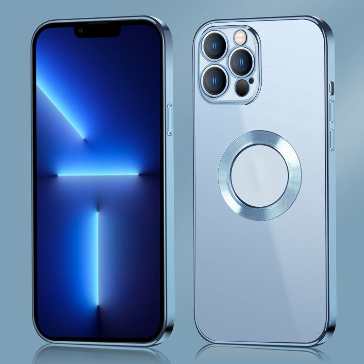For iPhone 11 9D Electroplated Edge Metal Ring Clear PC + TPU Shockproof Case