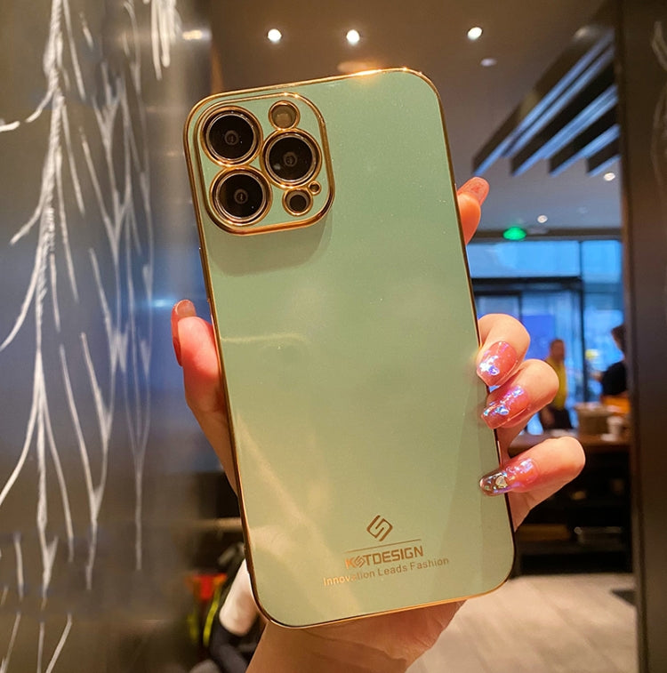 For iPhone 13 mini Electroplating Metal Frame Precise Hole TPU Protective Case