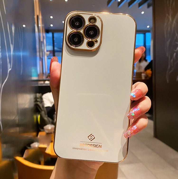 For iPhone 13 Pro Max Electroplating Metal Frame Precise Hole TPU Protective Case