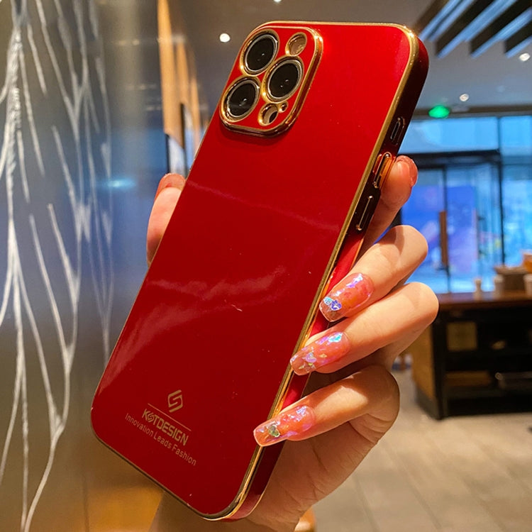For iPhone 12 Pro Electroplating Metal Frame Precise Hole TPU Protective Case