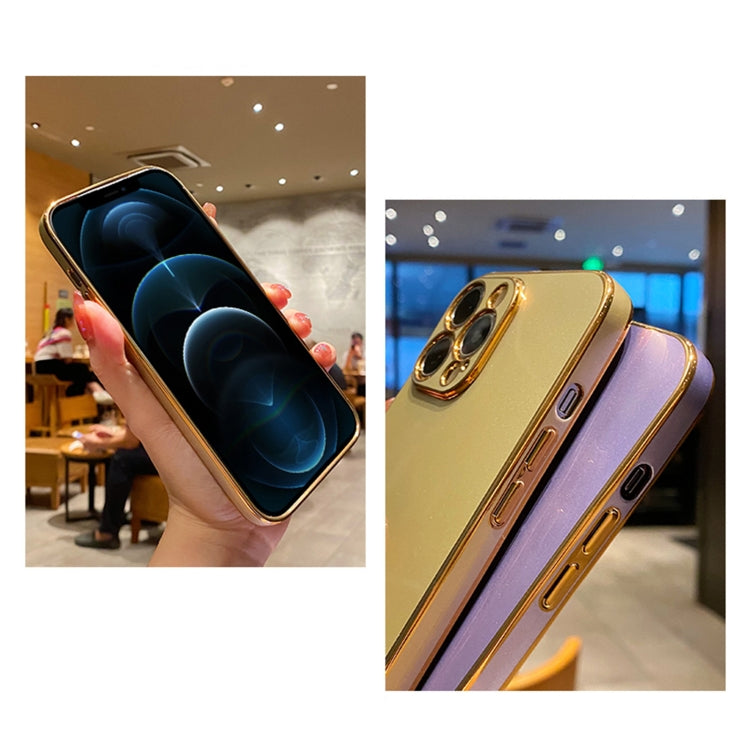 For iPhone 11 Electroplating Metal Frame Precise Hole TPU Protective Case