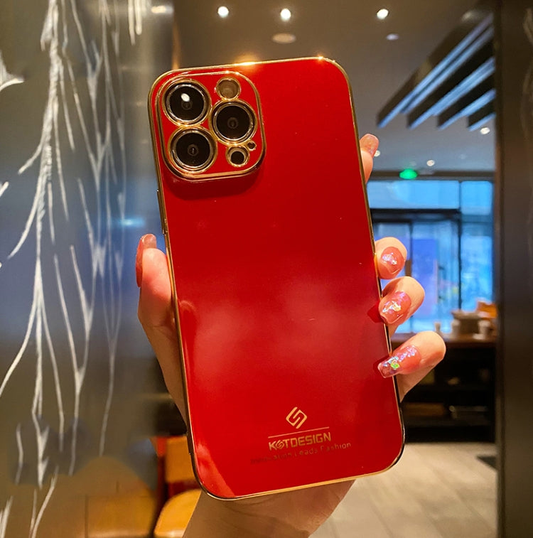 For iPhone 11 Pro Max Electroplating Metal Frame Precise Hole TPU Protective Case