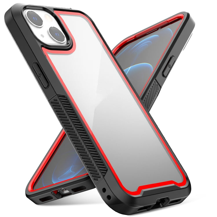 For iPhone 13 Colorful Border TPU + PC Full Coverage Protective Case