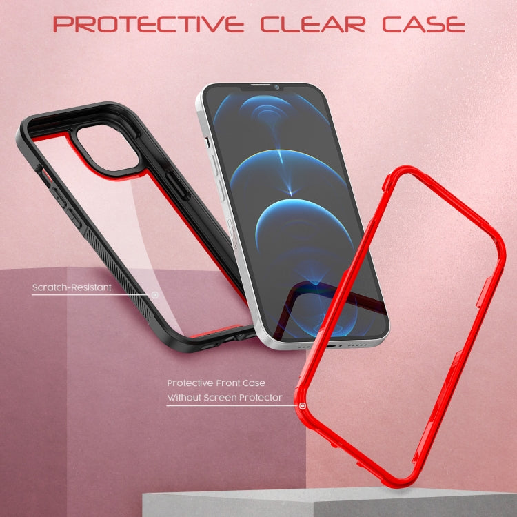 For iPhone 13 Colorful Border TPU + PC Full Coverage Protective Case