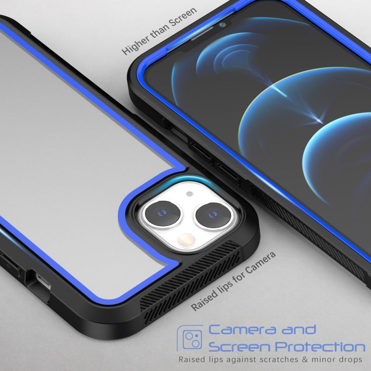 For iPhone 13 Colorful Border TPU + PC Full Coverage Protective Case