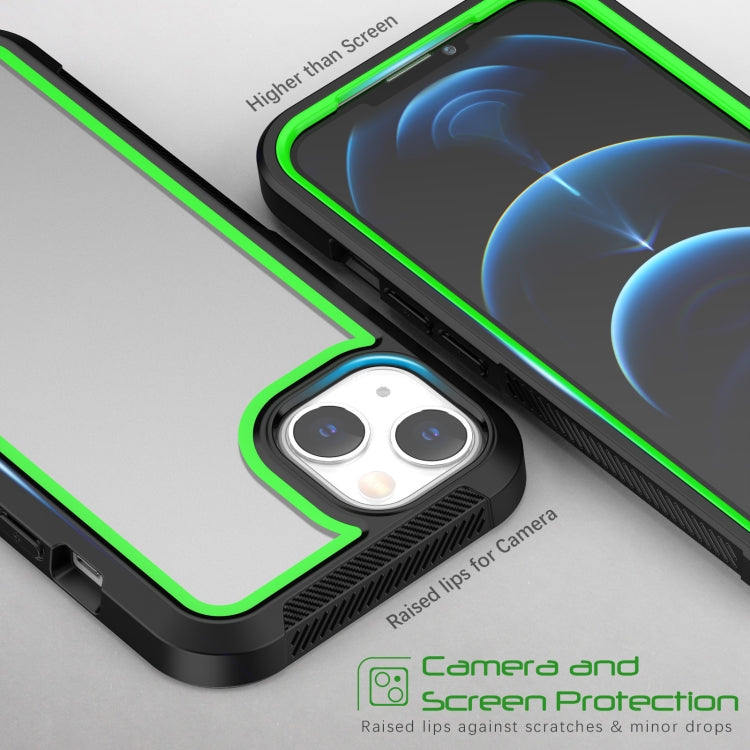 For iPhone 13 Colorful Border TPU + PC Full Coverage Protective Case